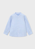 Camisa m/l c/mao rayas cielo