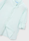Camisa m/l c/mao rayas menta