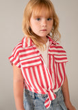 Conj. Bluson y shorts stripes persimon