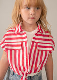 Conj. Bluson y shorts stripes persimon