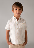 Conj. Bermuda lino suiting mocca