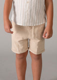Conj. Bermuda lino suiting mocca