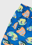 Bañador bermuda estampado peces azul