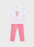 Conj. Leggings estampado flores geranio
