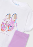 Conj. Leggings sneakers lilac