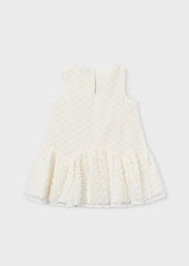 Vestido plumeti hueso