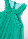Vestido tul volantes jade