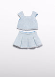 Conj. Falda tweed celeste