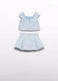 Conj. Falda tweed celeste