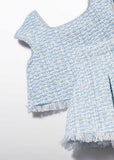 Conj. Falda tweed celeste
