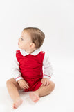 Pete Red Plain shortall w /ls shirt