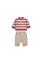 Conj. 2 piezas stripes ciruela