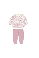 Conj. 2 piezas estampado flores cipria