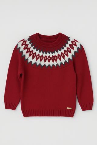 JERSEY JACQUARD "SHERWOOD" BURDEOS