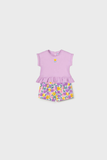 Conj.2 piezas short estampado flores lilac