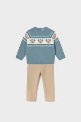 Conj. Sueter y pantalon pana ositos artico