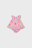 Vestido estampado flores chicle