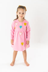 Heart Sweatshirt Dress