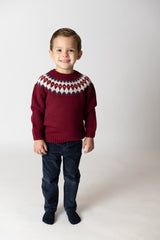 JERSEY JACQUARD "SHERWOOD" BURDEOS