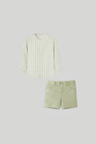 CONJ. SHORT Y CAMISA CUADROS "FRESCURA"