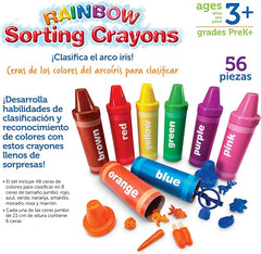Crayones clasificadores de arcoíris