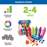 Crayones clasificadores de arcoíris