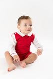 Pete Red Plain shortall w /ls shirt