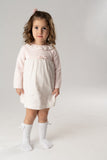 VESTIDO PUNTO Y TELA NIÑA PRESTON ROSA
