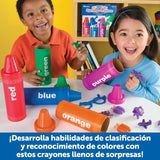 Crayones clasificadores de arcoíris