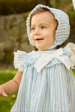VESTIDO C/BRAGA TELA RAYAS "SURREY" AZUL