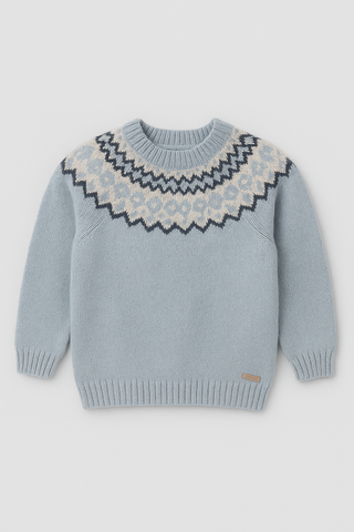 JERSEY JACQUARD "SHERWOOD" CELESTE