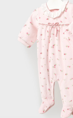 Set. Pelele cuello tundosado c/cuello estampado flores