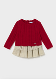 Conj. Falda con jersey rojo