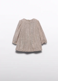Vestido lazos champan