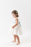 Vestido fajin tul crudo