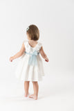 Vestido fajin tul crudo