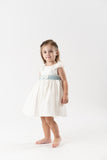 Vestido fajin tul crudo