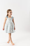 VESTIDO TELA ESTAMPADA "MILTON" AZUL