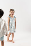 VESTIDO TELA ESTAMPADA "MILTON" AZUL