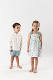 VESTIDO TELA ESTAMPADA "MILTON" AZUL