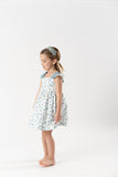 VESTIDO TELA ESTAMPADA "MILTON" AZUL