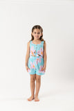 Romper punto cut out flores lilac