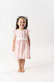 Vestido rayas fajin camelia