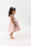 Vestido rayas fajin camelia