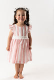 Vestido rayas fajin camelia