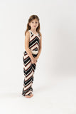 Conj. Pantalon largo crochet crema-negro