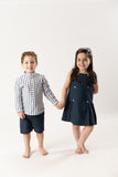 VESTIDO LINO ALGODON BOTONES INFANTIL "ESLORA"