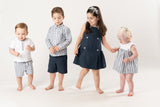 VESTIDO LINO ALGODON BOTONES INFANTIL "ESLORA"