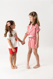 Conj. Bluson y shorts stripes persimon