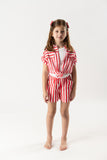 Conj. Bluson y shorts stripes persimon